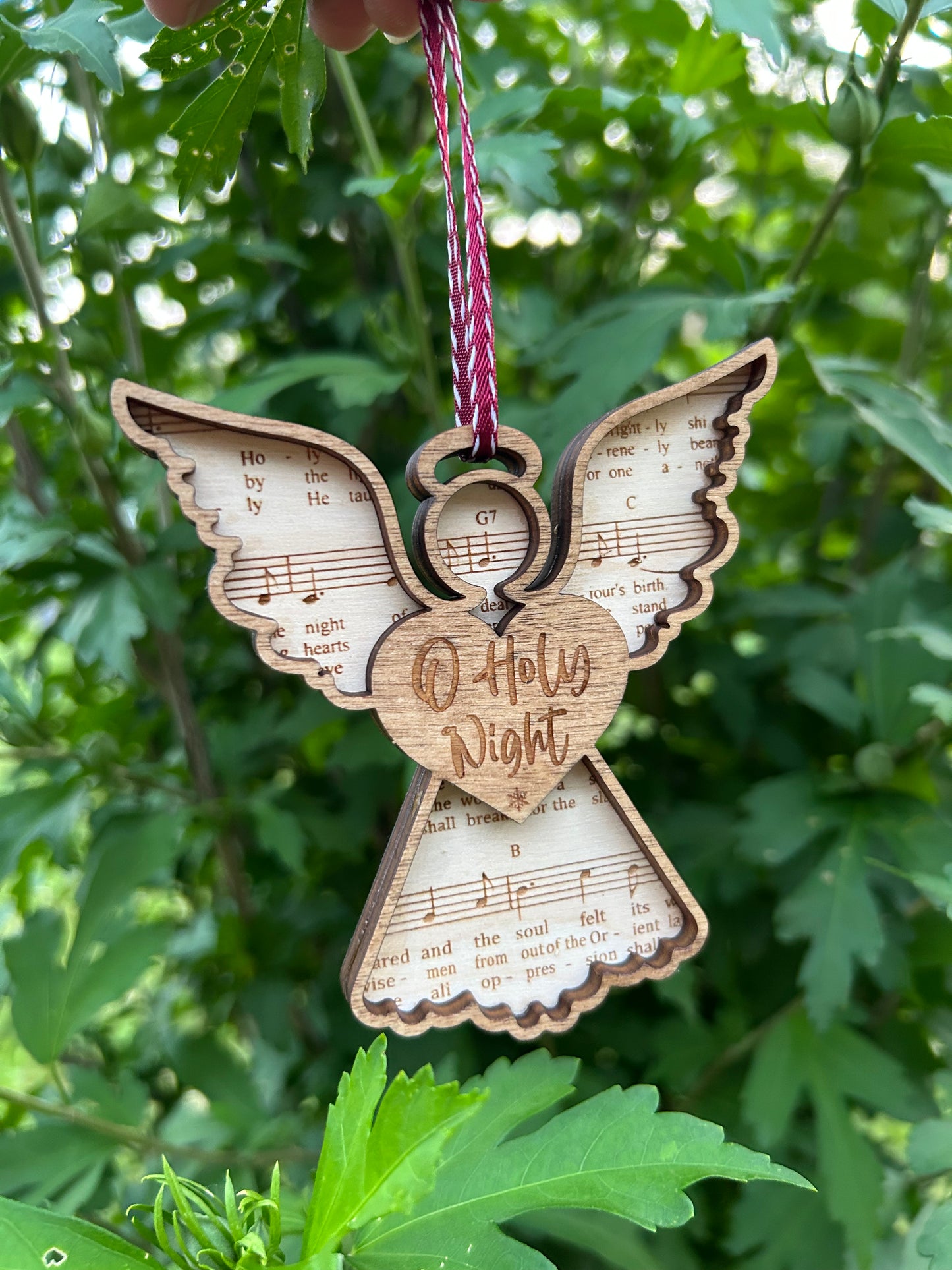 Angel with lyrics ornaments