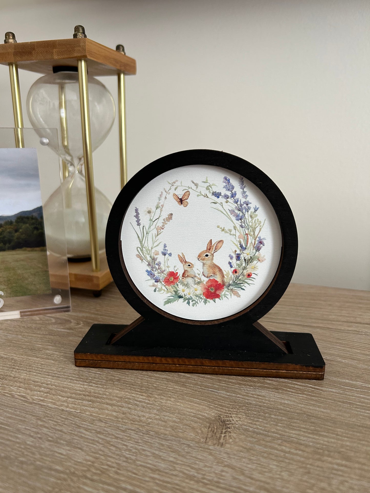 4” Insert - bunny with florals