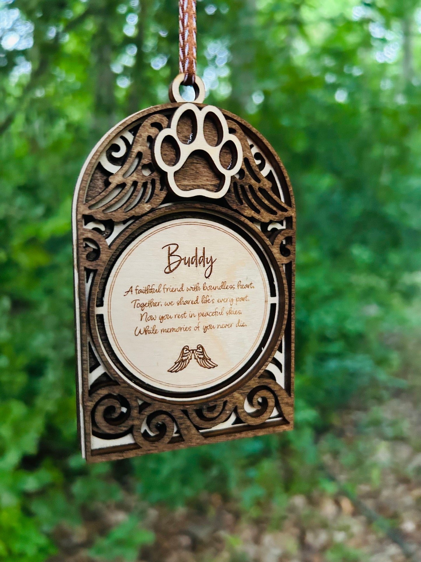 Pet memorial ornament
