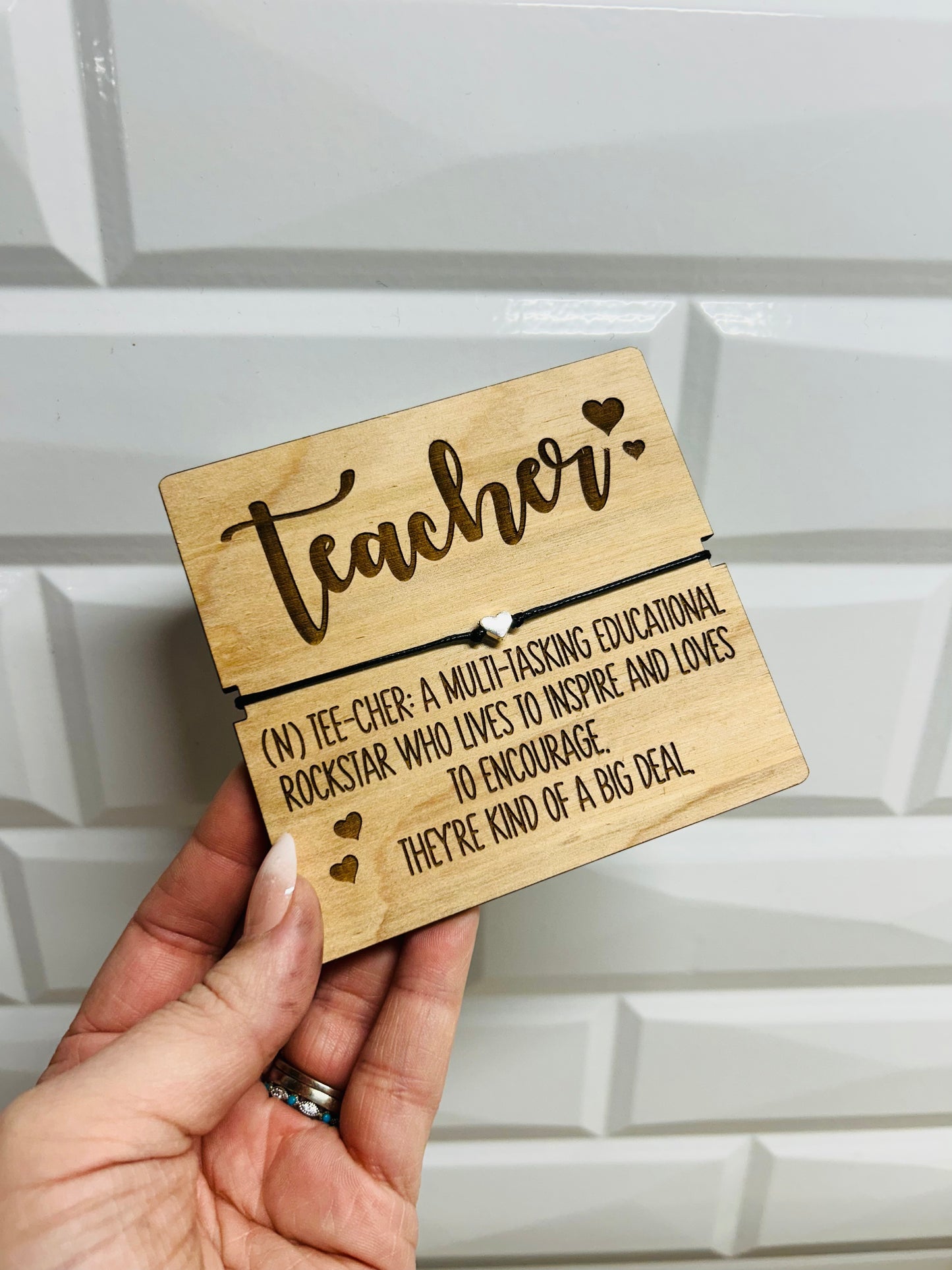 Teacher Bracelet Card