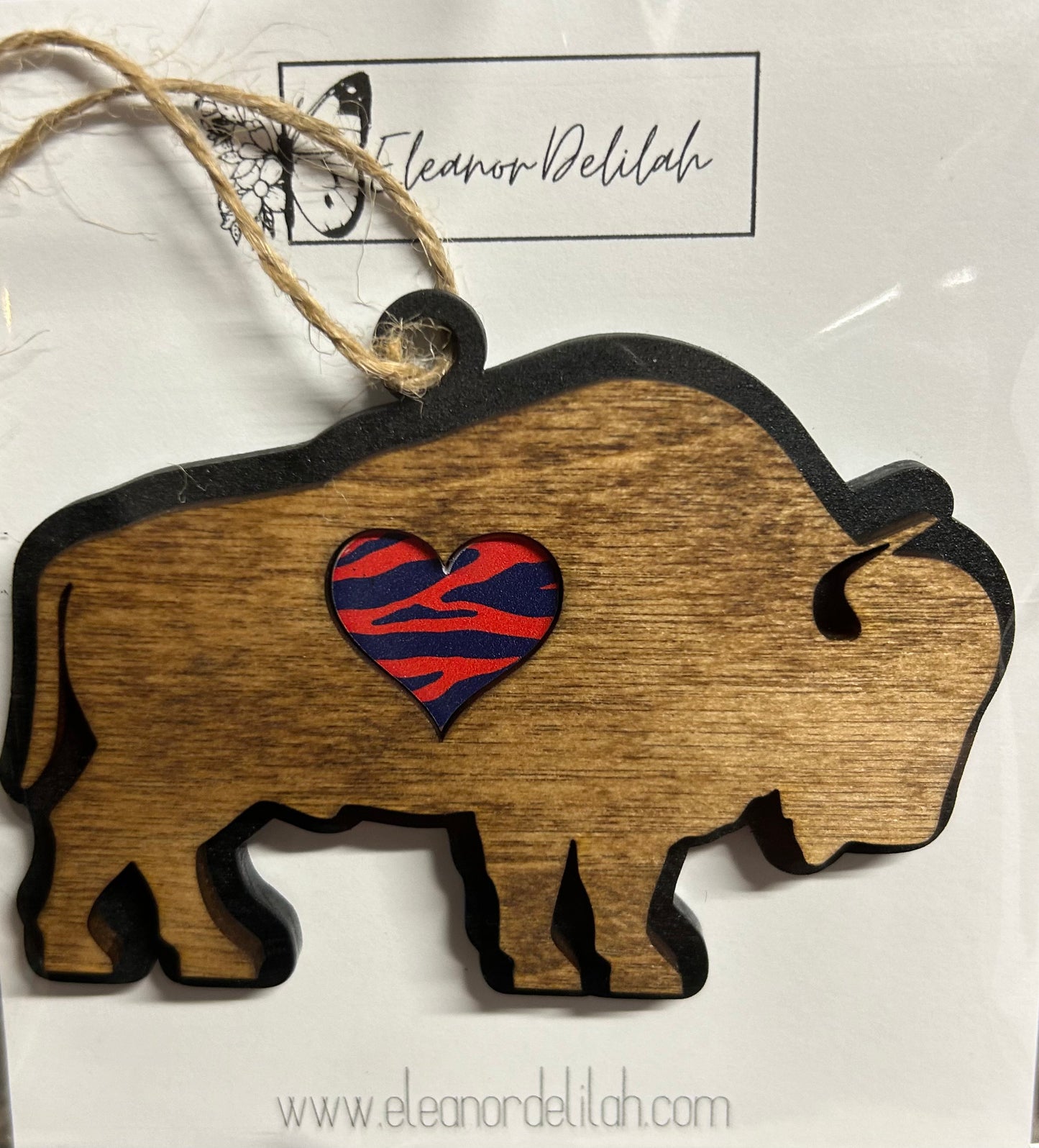 Buffalo Heart Ornament