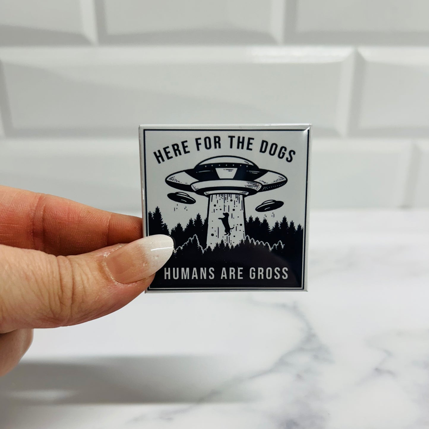 Here for the dogs magnet