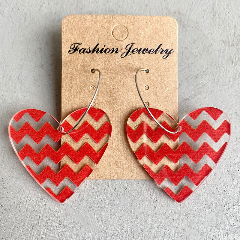 *RTS* Acrylic Heart Earrings