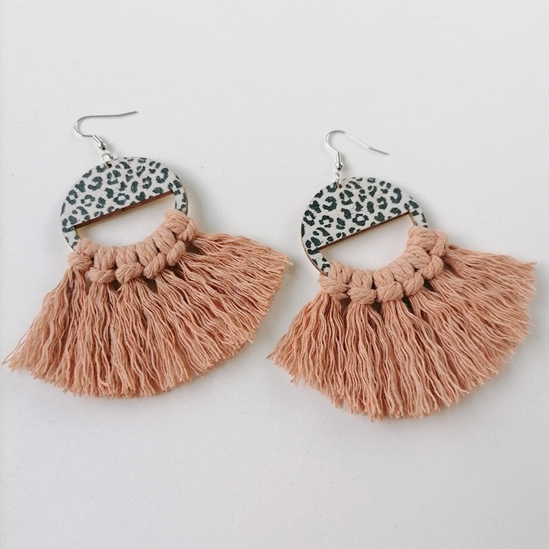 *RTS* Macrame Cheetah Earrings