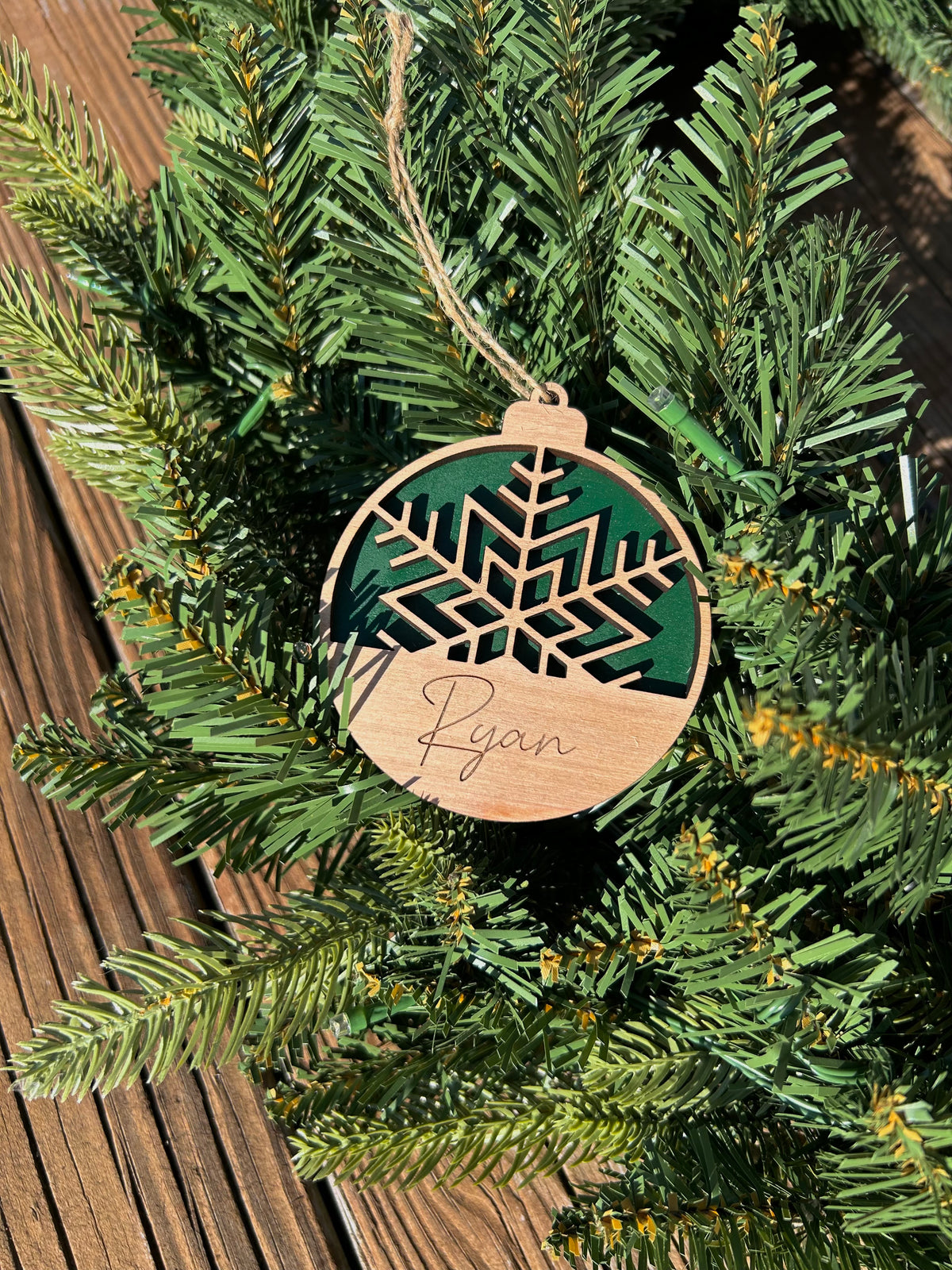 Double layered snowflake ornament