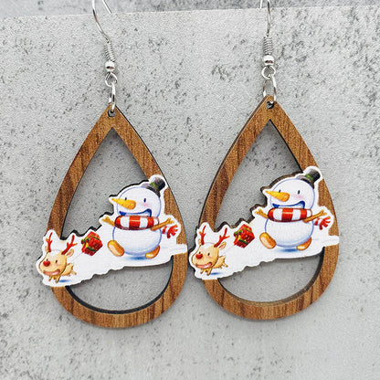 *RTS* Holiday Wood Teardrop Dangles