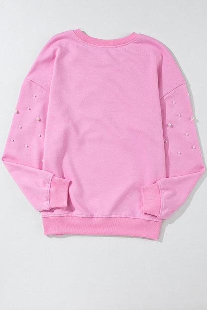 RTS: Pearl Embossed Pink Sweater-