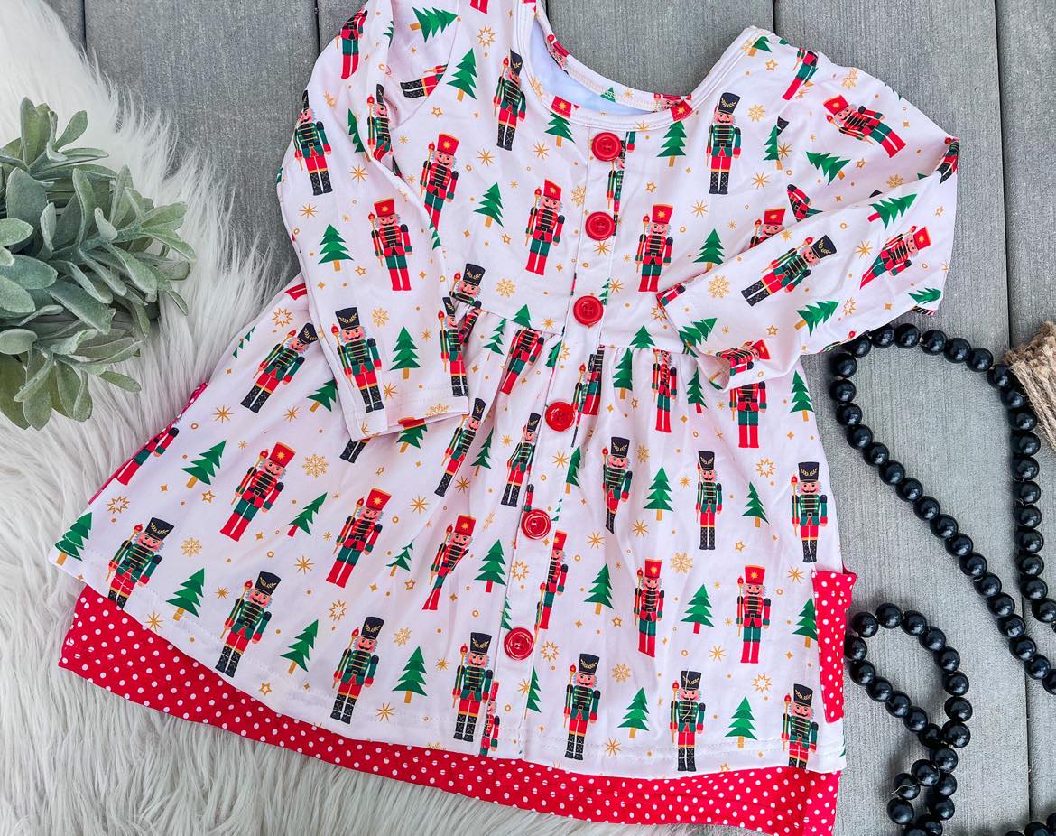 RTS: Reindeer/ Nutcracker Twirl Dress*