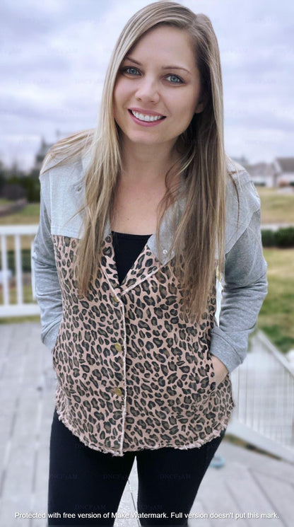 RTS: LEOPARD AND SWEATER SHACKET-