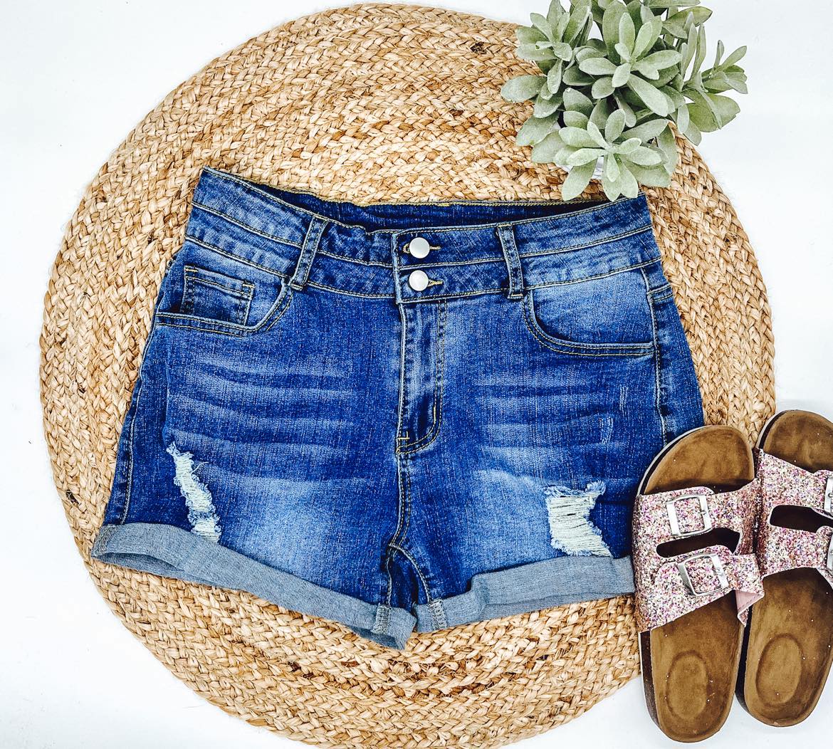 RTS: Cuffed Jean and frayed Jean Shorts-