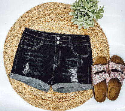 RTS: Cuffed Jean and frayed Jean Shorts-