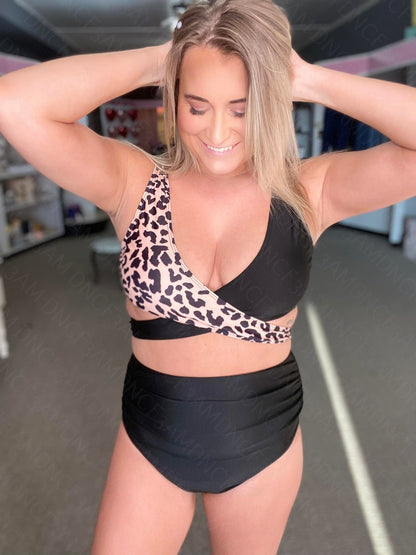 rts: The Leena Leopard Two Piece Swim-