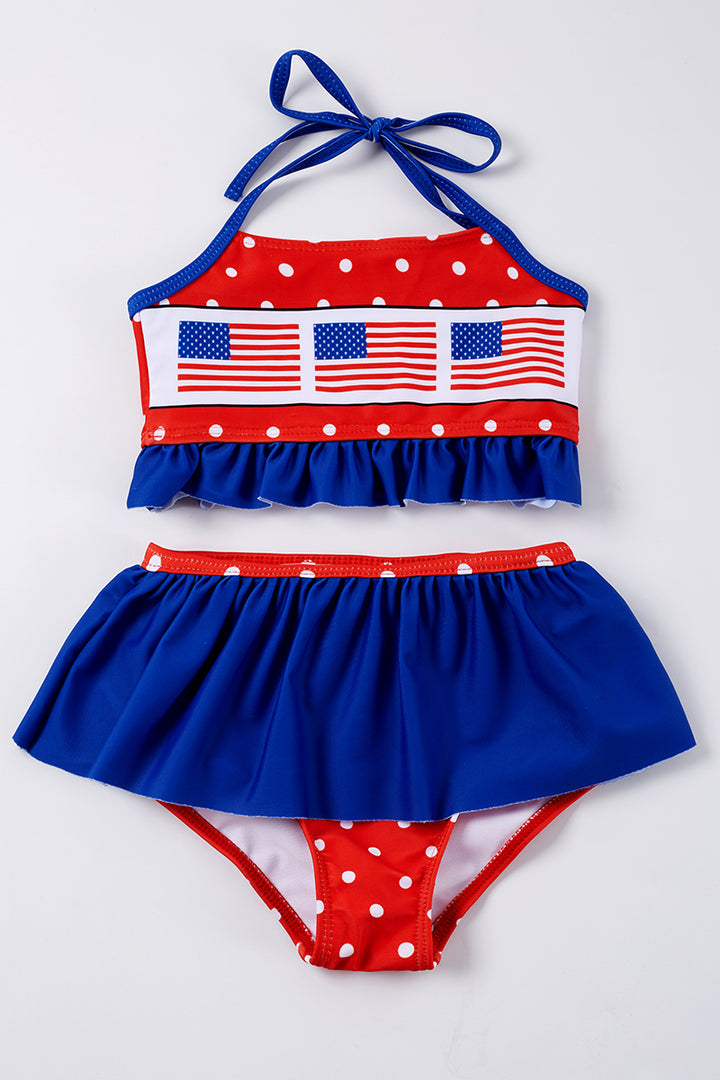 RTS: Girls Two-piece Flag Swim