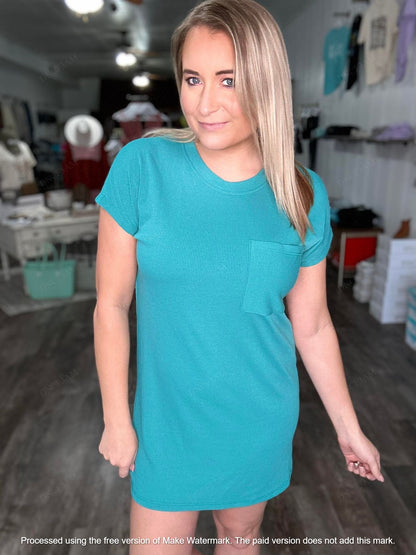 RTS: The Jess Ribbed T Shirt Dress-