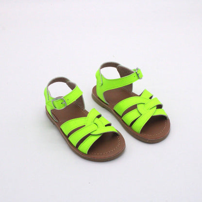 RTS: Vegan Leather Strappy Sandals-