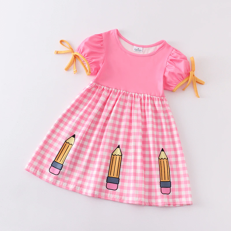 RTS: Checked Pencil/Crayon Dress-