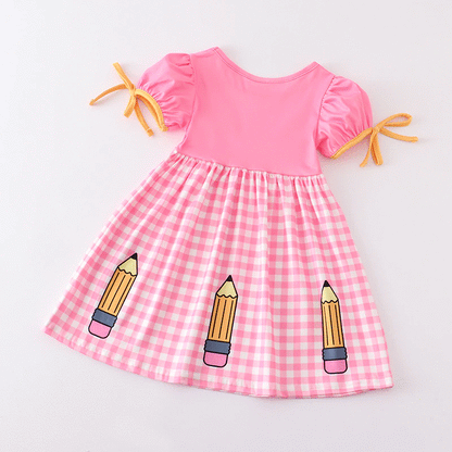 RTS: Checked Pencil/Crayon Dress-