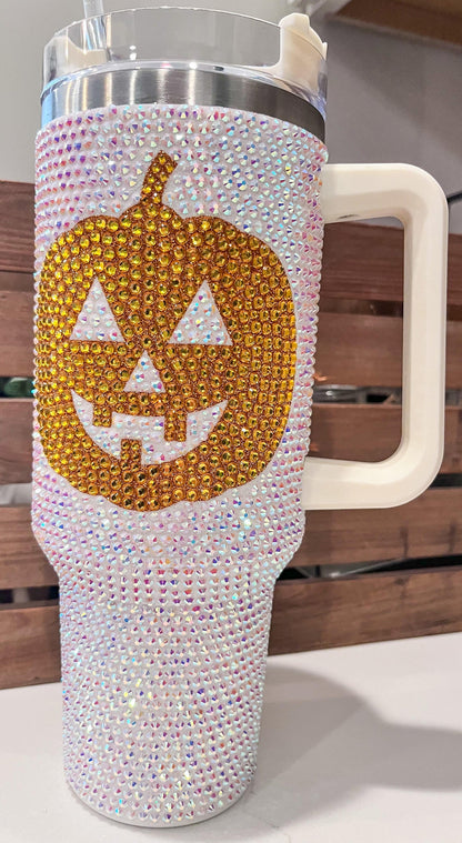 RTS: Halloween Glitter tumbler 40oz.-