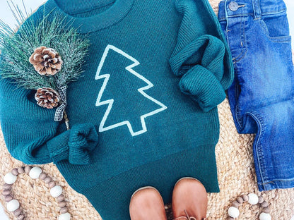 RTS: Rope Embroidered Merry Sweaters (adult and kid)!