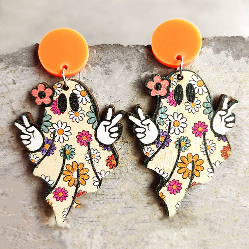 *RTS* Fall/ Halloween Wooden Earring