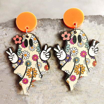 *RTS* Fall/ Halloween Wooden Earring