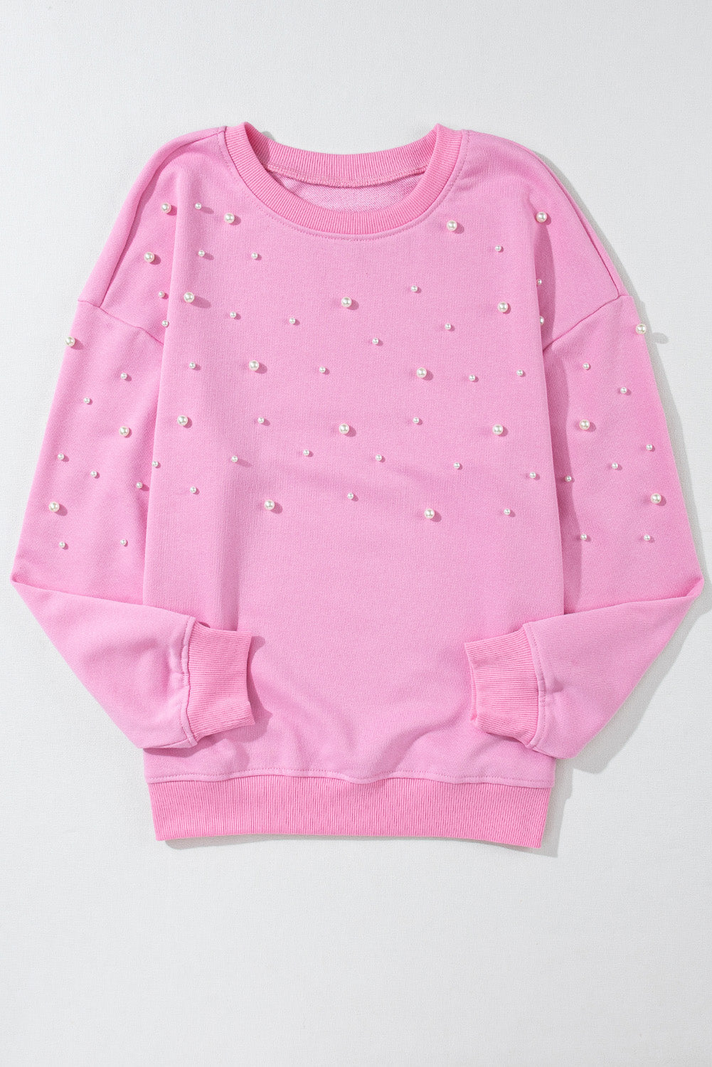 RTS: Pearl Embossed Pink Sweater-