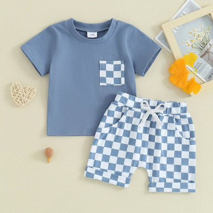 RTS:  Checkered Pocket and Short Set-