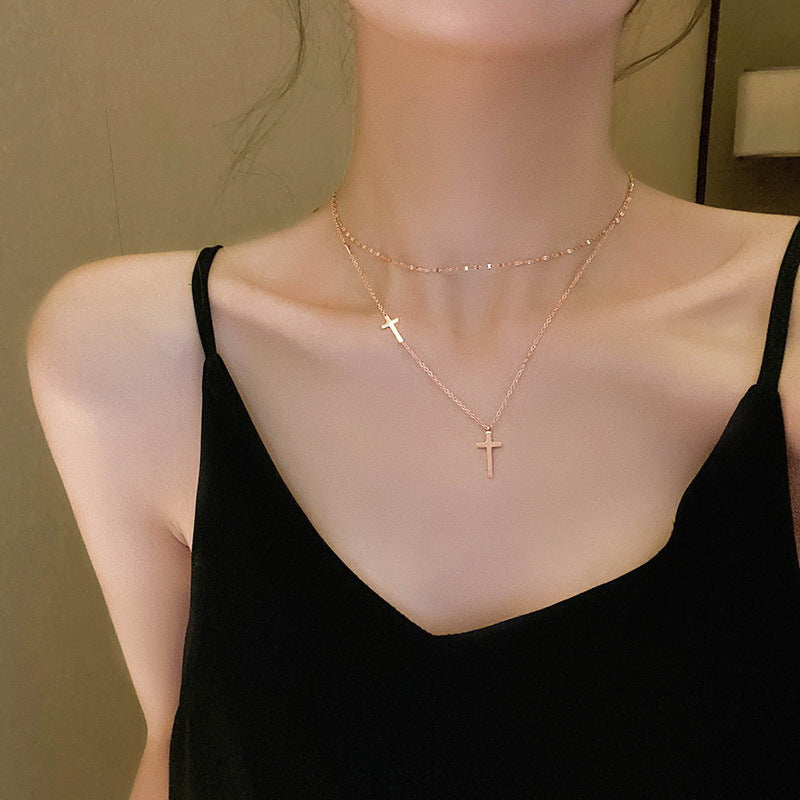 *RTS*  Dainty Cross Choker Necklace