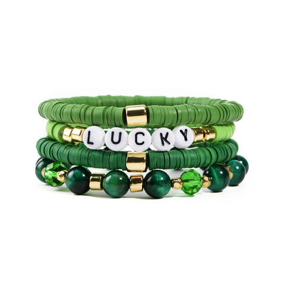 *RTS* LUCKY Heishi Bead Bracelet Stacks