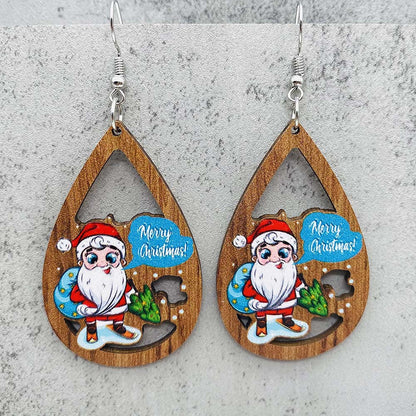 *RTS* Holiday Wood Teardrop Dangles