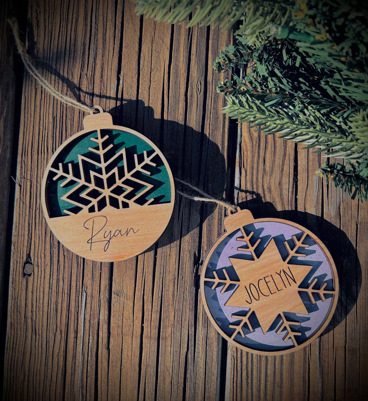 Double layered snowflake ornament
