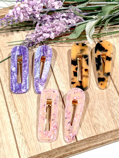 *RTS* Acrylic Hair clip SETS