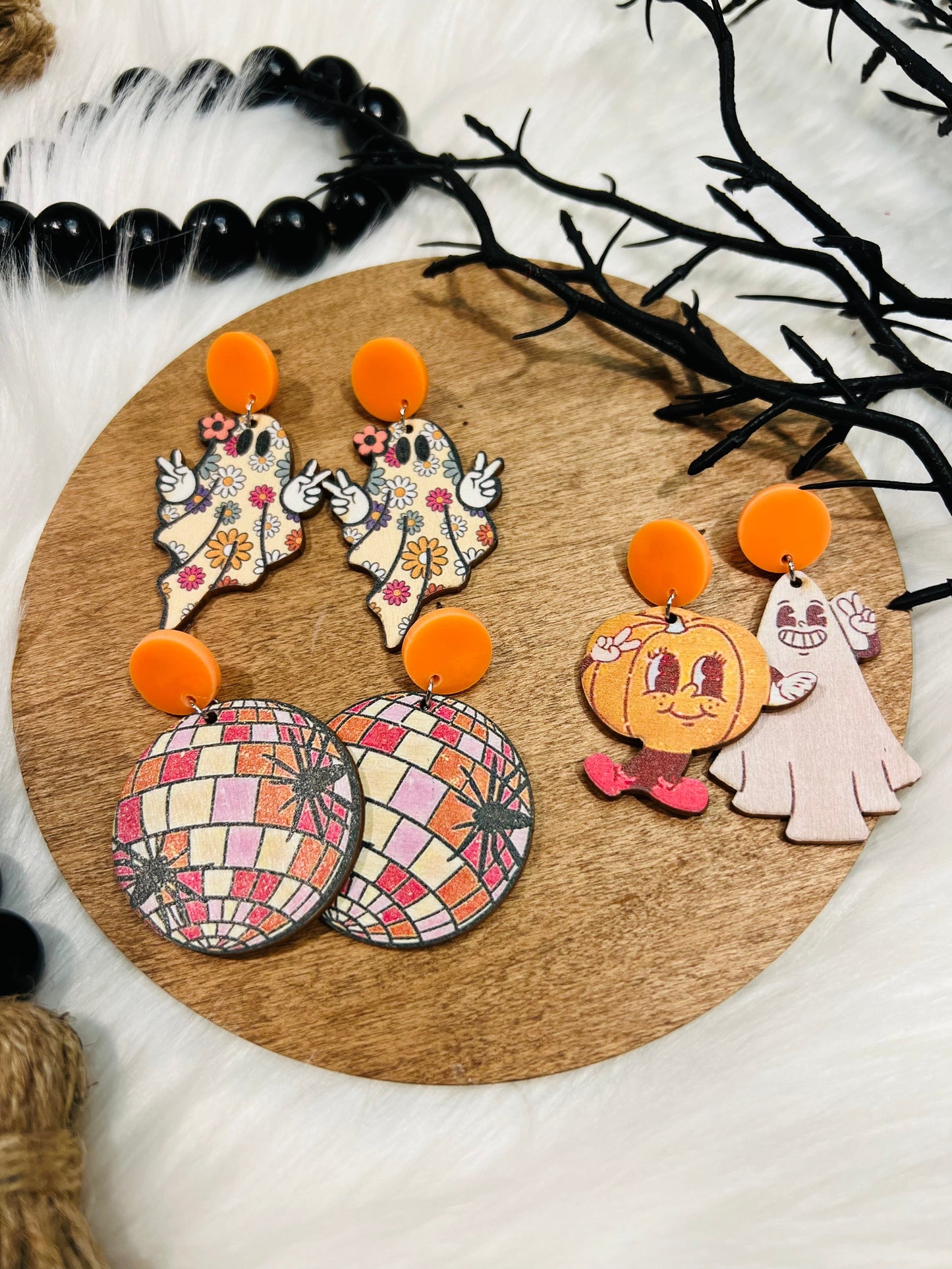 *RTS* Fall/ Halloween Wooden Earring