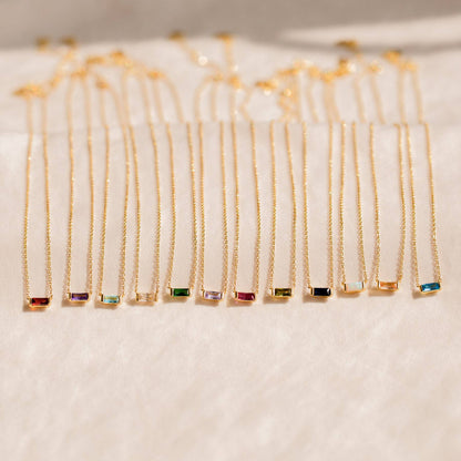 * RTS* Dainty Birthstone Pendant Necklace (FEBRUARY ONLY)