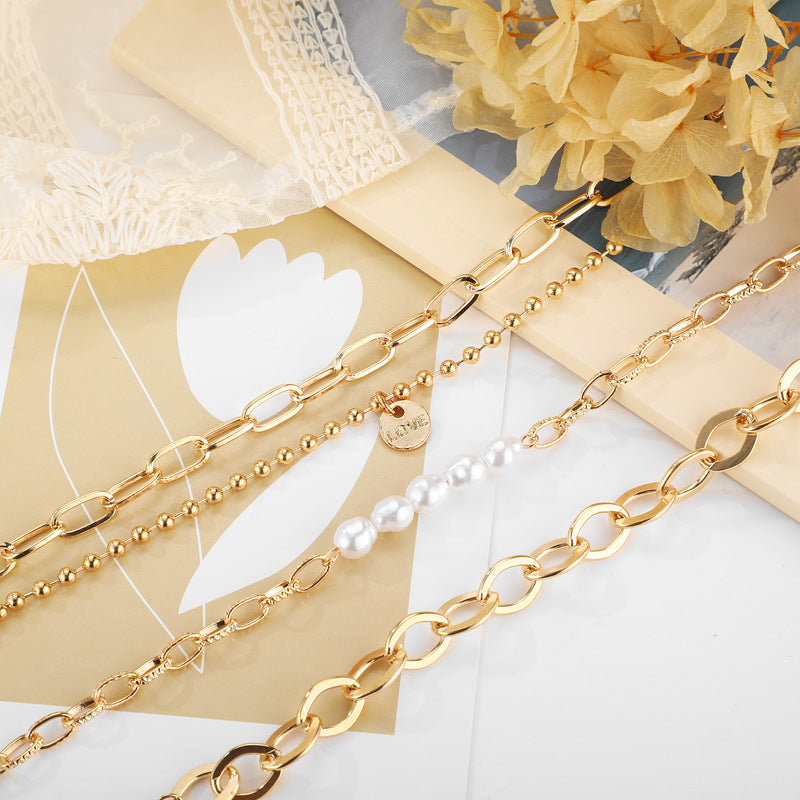 RTS: Gold Love Bracelet Stack