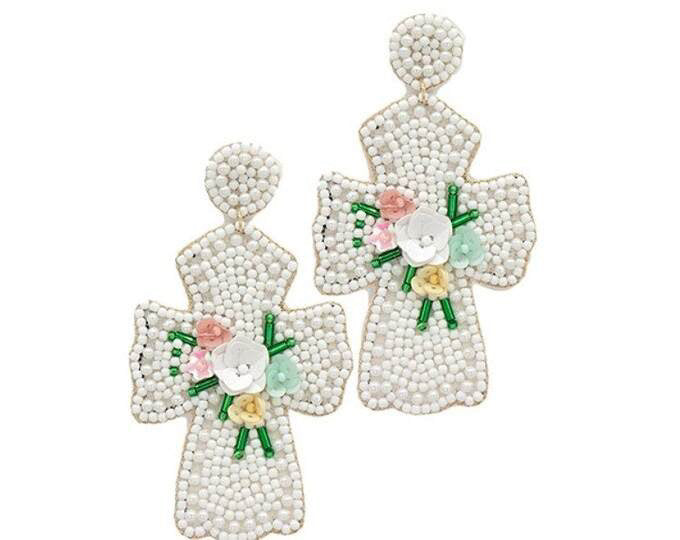 RTS Easter Hand Beaded Earrings