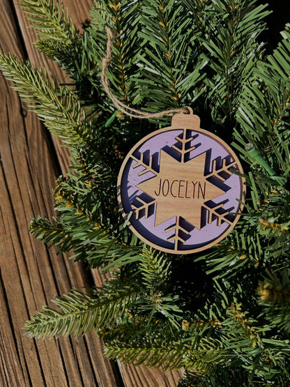 Double layered snowflake ornament