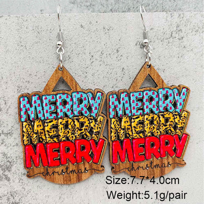 *RTS* Holiday Wood Teardrop Dangles