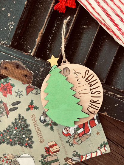 Christmas Tree countdown ornament