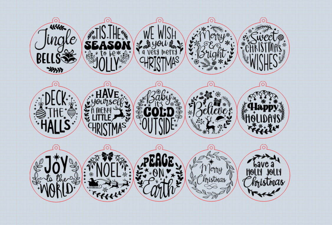 Christmas ornaments - 15 designs
