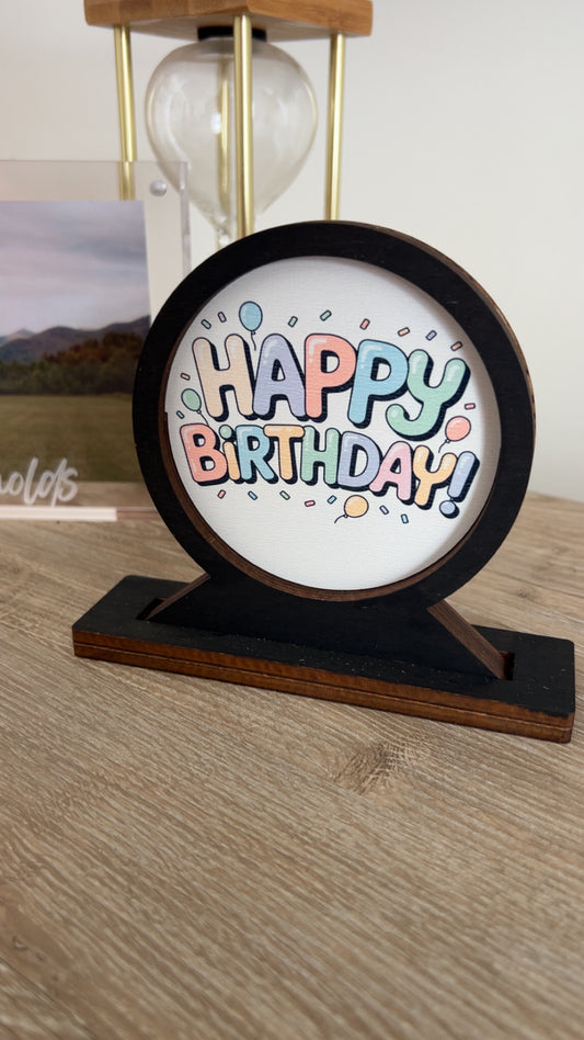 4” Insert - Happy Birthday