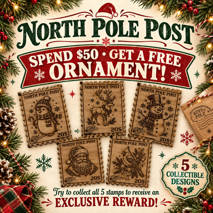 North Pole Post Ornaments