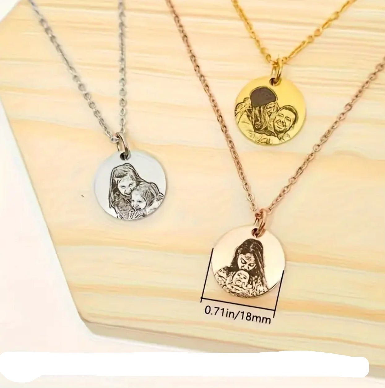 Preorder: Custom Photo Engraved Necklace