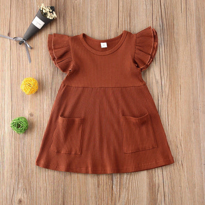 RTS: BEST SELLER RUFFLE SLEEVE & POCKET DRESS-