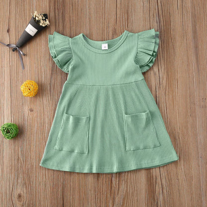 RTS: BEST SELLER RUFFLE SLEEVE & POCKET DRESS-