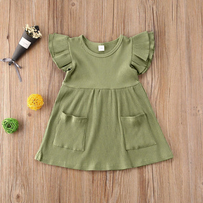 RTS: BEST SELLER RUFFLE SLEEVE & POCKET DRESS-