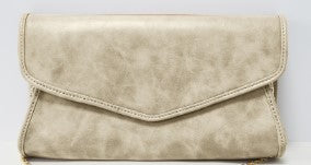 RTS: CLUTCH/CROSSBODY VEGAN LEATHER PURSE-