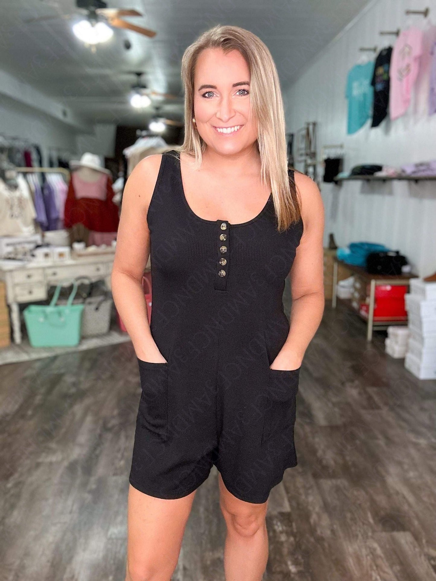 RTS: The Button Waffle Romper-