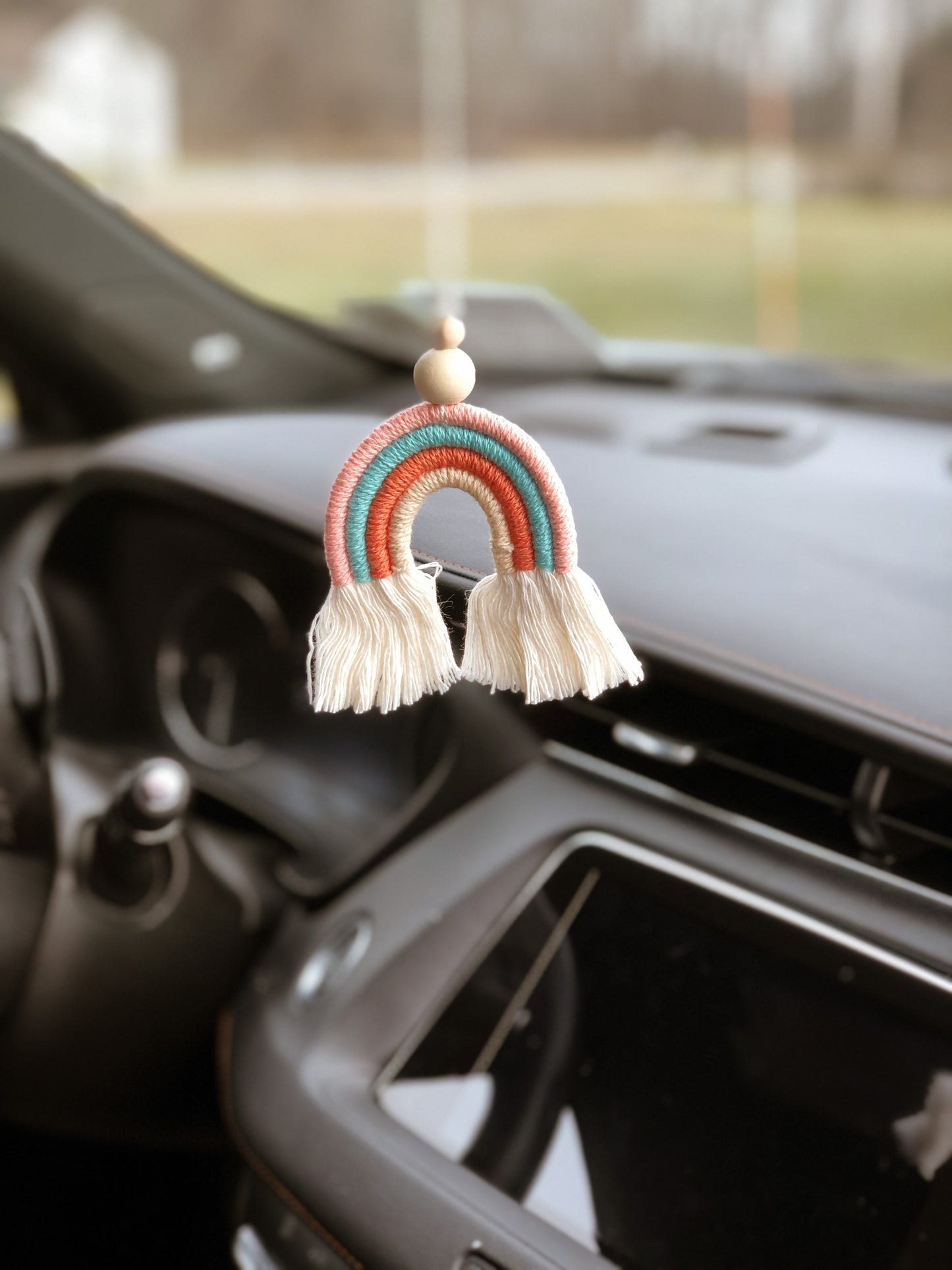 Rainbow car charm